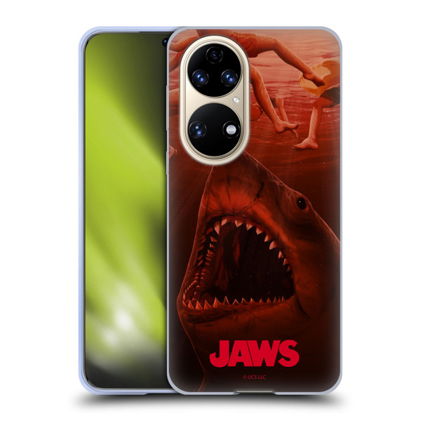 Jaws Art Poster Soft Gel Case for Huawei P50