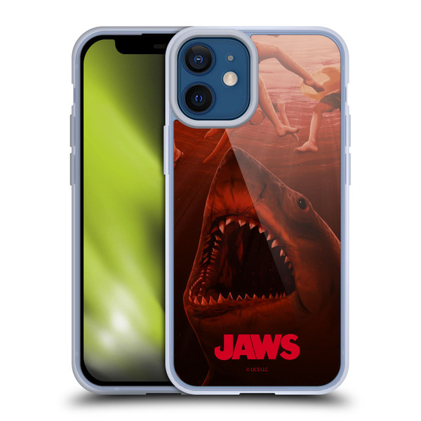 Jaws Art Poster Soft Gel Case for Apple iPhone 12 Mini