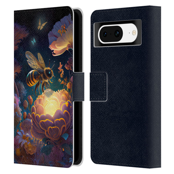 JK Stewart Art Bee Leather Book Wallet Case Cover For Google Pixel 8