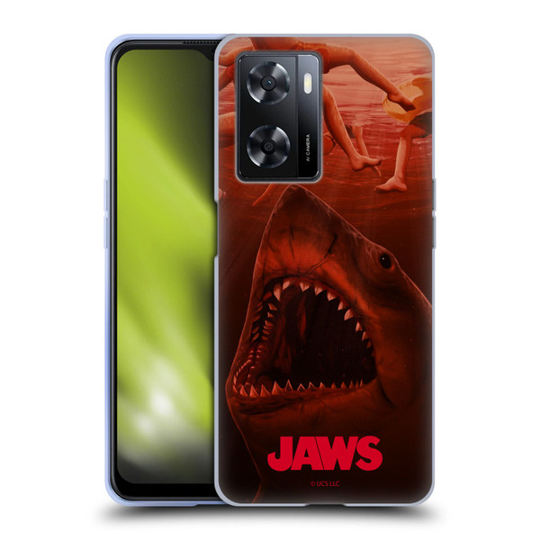 Jaws Art Poster Soft Gel Case for OPPO A57s