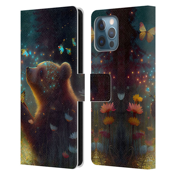JK Stewart Art Bear Leather Book Wallet Case Cover For Apple iPhone 12 Pro Max