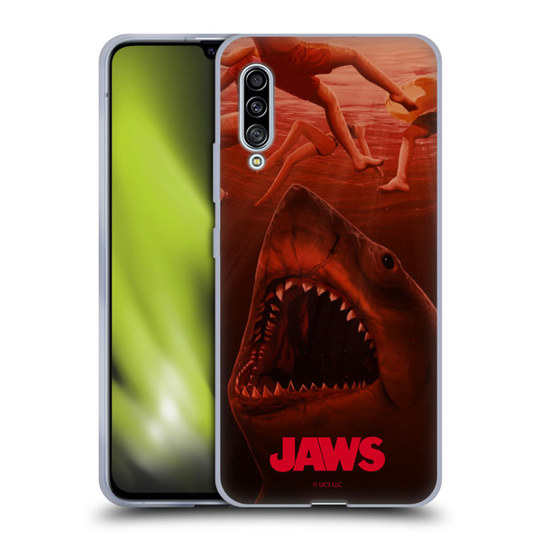 Jaws Art Poster Soft Gel Case for Samsung Galaxy A90 5G (2019)