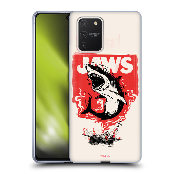 Jaws Art Fire Soft Gel Case for Samsung Galaxy S10 Lite