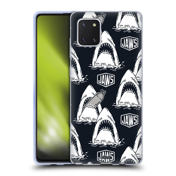 Jaws Art Pattern Shark Soft Gel Case for Samsung Galaxy Note10 Lite