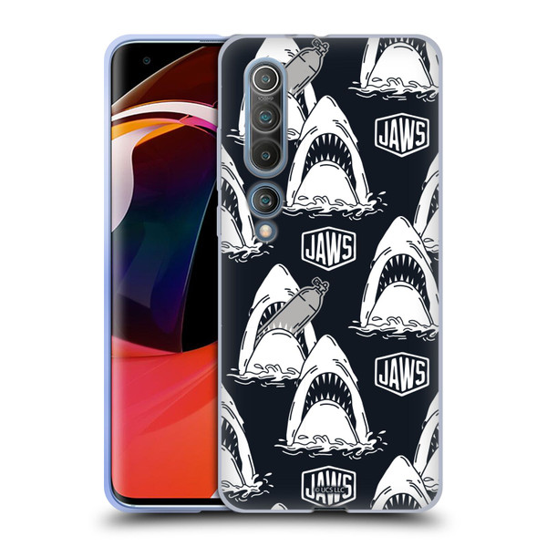 Jaws Art Pattern Shark Soft Gel Case for Xiaomi Mi 10 5G / Mi 10 Pro 5G