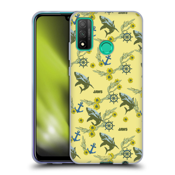 Jaws Graphics Pattern Yellow Soft Gel Case for Huawei P Smart (2020)