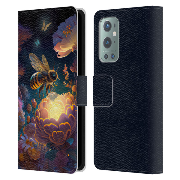 JK Stewart Art Bee Leather Book Wallet Case Cover For OnePlus 9