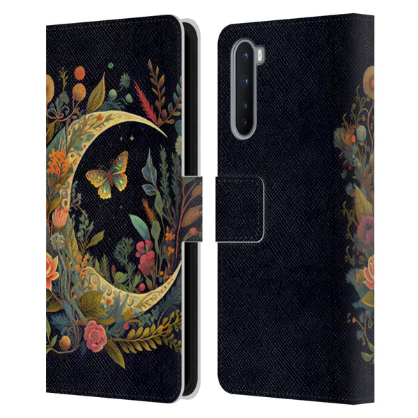 JK Stewart Art Crescent Moon Leather Book Wallet Case Cover For OnePlus Nord 5G
