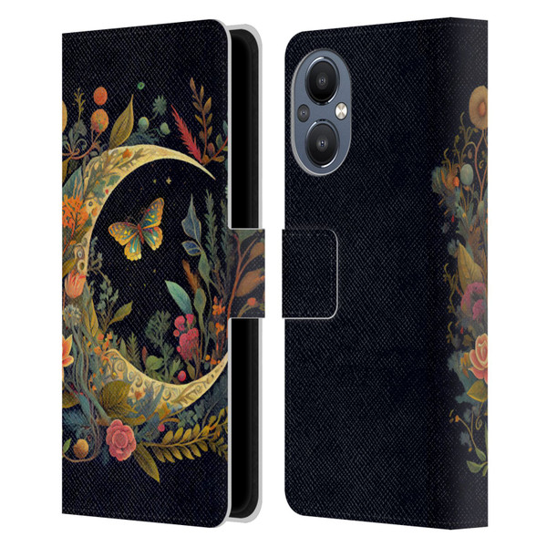 JK Stewart Art Crescent Moon Leather Book Wallet Case Cover For OnePlus Nord N20 5G