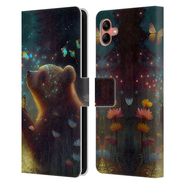 JK Stewart Art Bear Leather Book Wallet Case Cover For Samsung Galaxy A04 (2022)