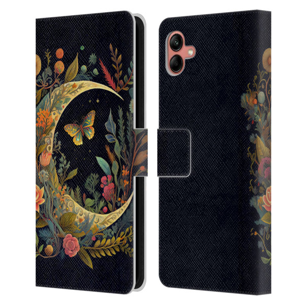 JK Stewart Art Crescent Moon Leather Book Wallet Case Cover For Samsung Galaxy A04 (2022)