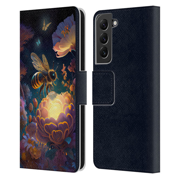 JK Stewart Art Bee Leather Book Wallet Case Cover For Samsung Galaxy S22+ 5G