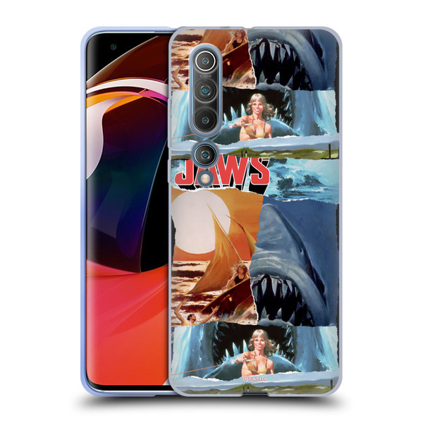 Jaws Graphics Collage Art Soft Gel Case for Xiaomi Mi 10 5G / Mi 10 Pro 5G