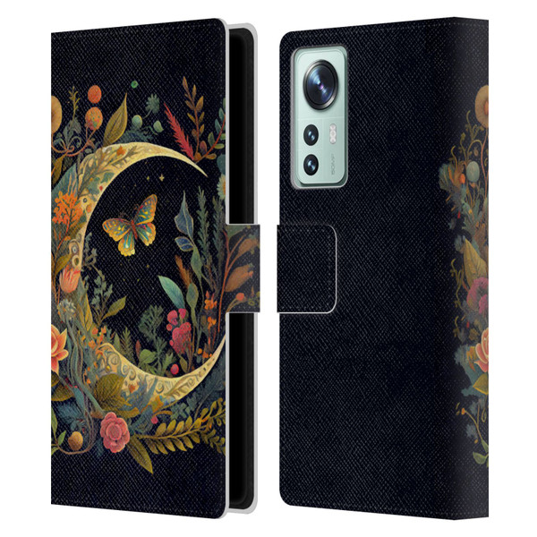 JK Stewart Art Crescent Moon Leather Book Wallet Case Cover For Xiaomi 12