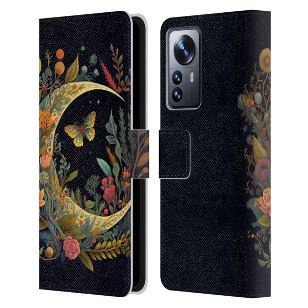 JK Stewart Art Crescent Moon Leather Book Wallet Case Cover For Xiaomi 12 Pro