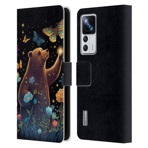 JK Stewart Art Bear Reaching Up Leather Book Wallet Case Cover For Xiaomi 12T Pro