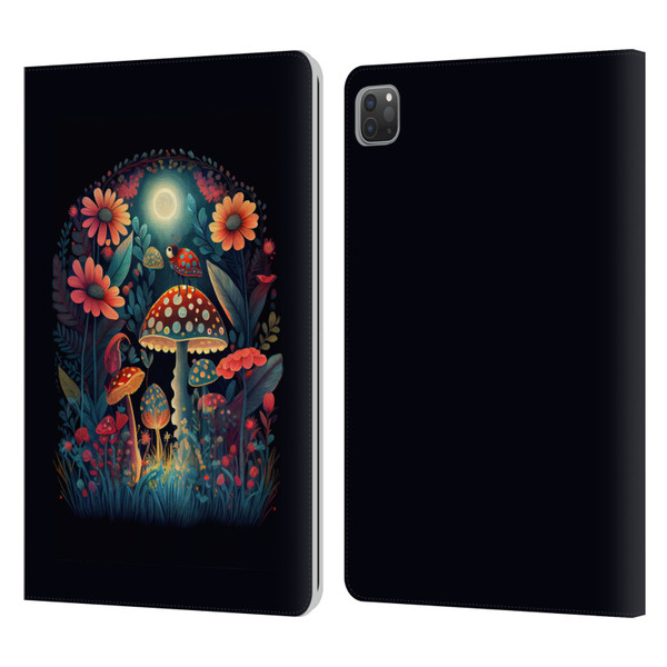 JK Stewart Graphics Ladybug On Mushroom Leather Book Wallet Case Cover For Apple iPad Pro 11 2020 / 2021 / 2022