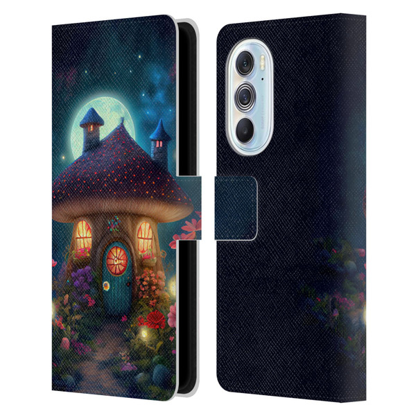 JK Stewart Graphics Mushroom House Leather Book Wallet Case Cover For Motorola Edge X30