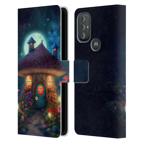 JK Stewart Graphics Mushroom House Leather Book Wallet Case Cover For Motorola Moto G10 / Moto G20 / Moto G30