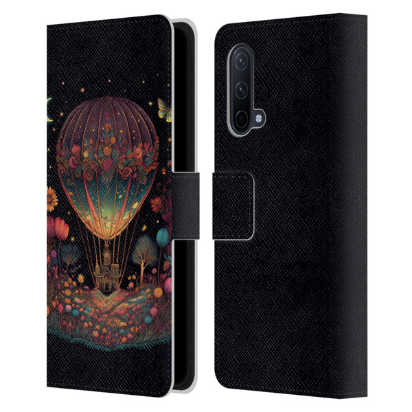 JK Stewart Graphics Hot Air Balloon Garden Leather Book Wallet Case Cover For OnePlus Nord CE 5G