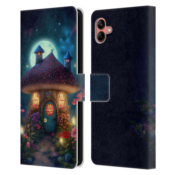 JK Stewart Graphics Mushroom House Leather Book Wallet Case Cover For Samsung Galaxy A04 (2022)