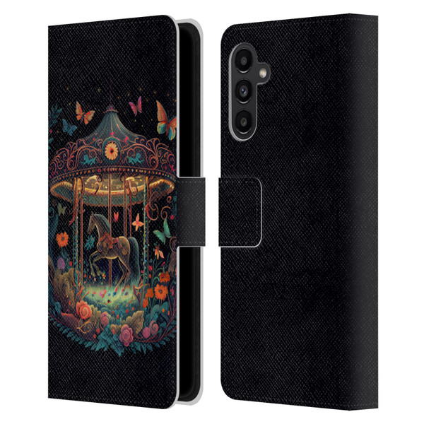 JK Stewart Graphics Carousel Dark Knight Garden Leather Book Wallet Case Cover For Samsung Galaxy A13 5G (2021)