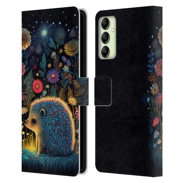 JK Stewart Graphics Little Hedgehog Leather Book Wallet Case Cover For Samsung Galaxy A14 5G