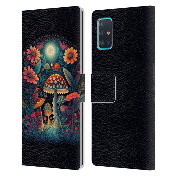 JK Stewart Graphics Ladybug On Mushroom Leather Book Wallet Case Cover For Samsung Galaxy A51 (2019)