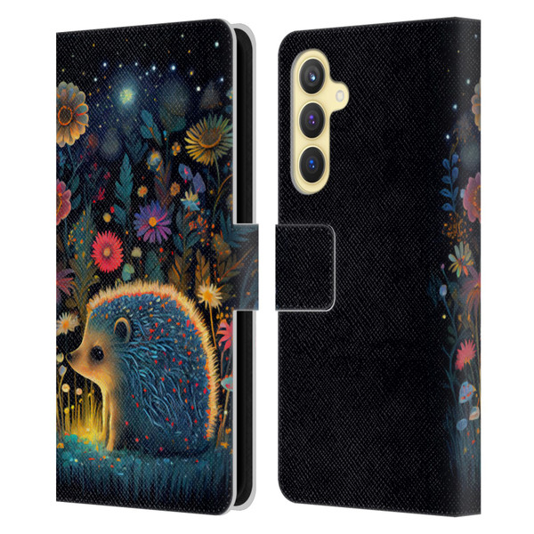 JK Stewart Graphics Little Hedgehog Leather Book Wallet Case Cover For Samsung Galaxy S23 FE 5G