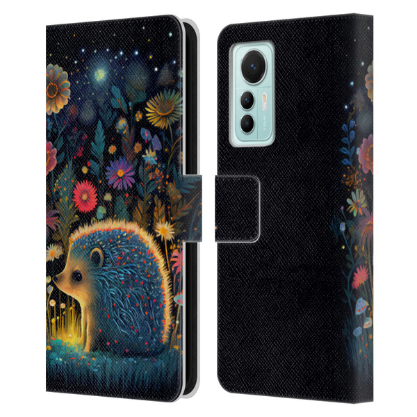 JK Stewart Graphics Little Hedgehog Leather Book Wallet Case Cover For Xiaomi 12 Lite