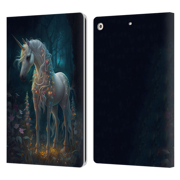 JK Stewart Key Art Unicorn Leather Book Wallet Case Cover For Apple iPad 10.2 2019/2020/2021