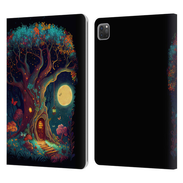 JK Stewart Key Art Tree With Small Door In Trunk Leather Book Wallet Case Cover For Apple iPad Pro 11 2020 / 2021 / 2022
