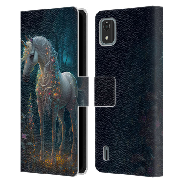 JK Stewart Key Art Unicorn Leather Book Wallet Case Cover For Nokia C2 2nd Edition