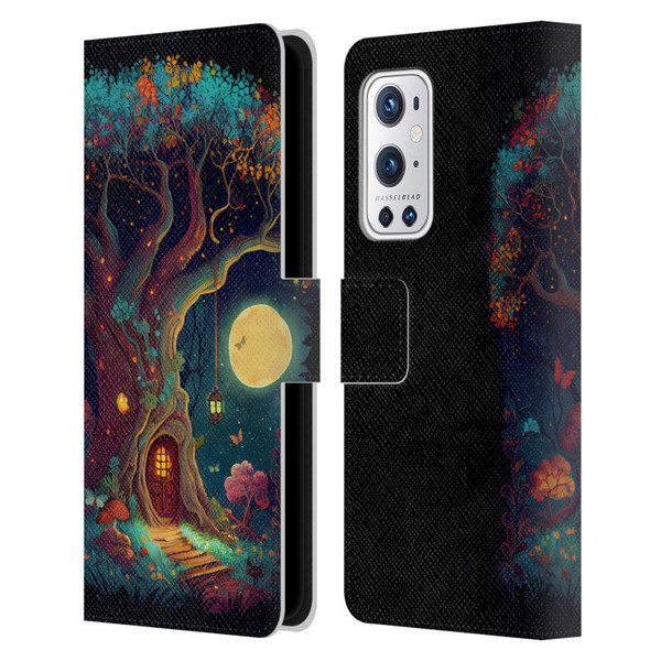 JK Stewart Key Art Tree With Small Door In Trunk Leather Book Wallet Case Cover For OnePlus 9 Pro