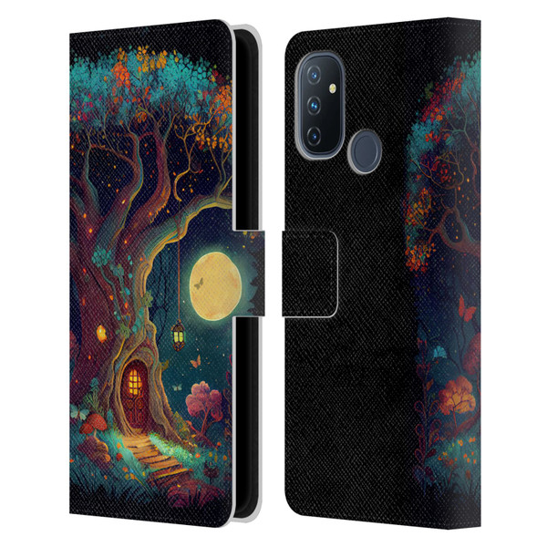 JK Stewart Key Art Tree With Small Door In Trunk Leather Book Wallet Case Cover For OnePlus Nord N100