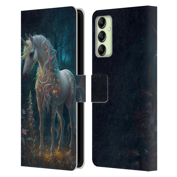 JK Stewart Key Art Unicorn Leather Book Wallet Case Cover For Samsung Galaxy A14 5G