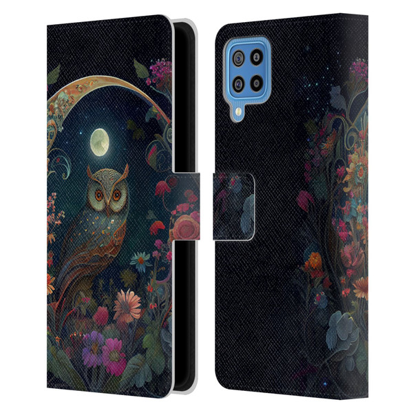 JK Stewart Key Art Owl Leather Book Wallet Case Cover For Samsung Galaxy F22 (2021)