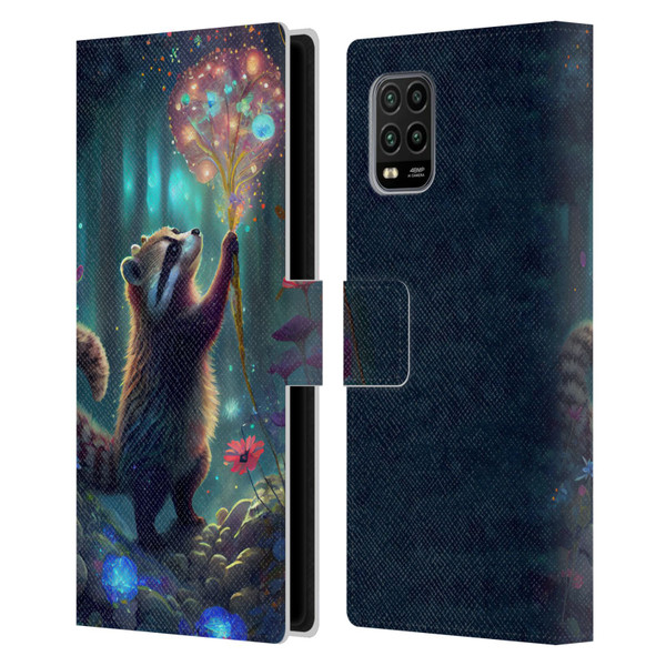 JK Stewart Key Art Raccoon Leather Book Wallet Case Cover For Xiaomi Mi 10 Lite 5G