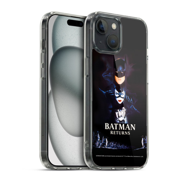 Batman Returns Key Art Poster Soft Gel Case for Apple iPhone 15 & MagSafe