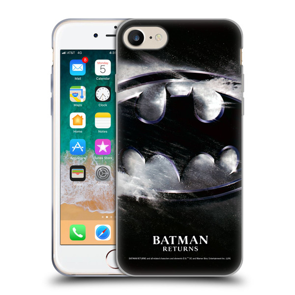Batman Returns Key Art Oversized Logo Soft Gel Case for Apple iPhone 7 / 8 / SE 2020 & 2022