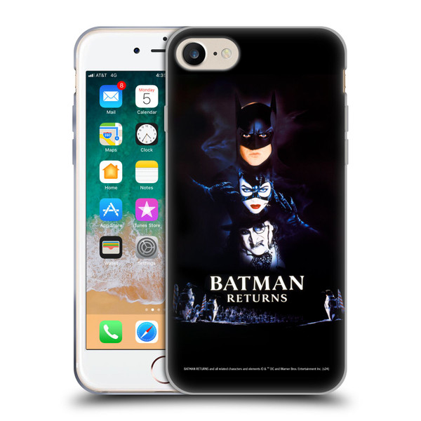 Batman Returns Key Art Poster Soft Gel Case for Apple iPhone 7 / 8 / SE 2020 & 2022