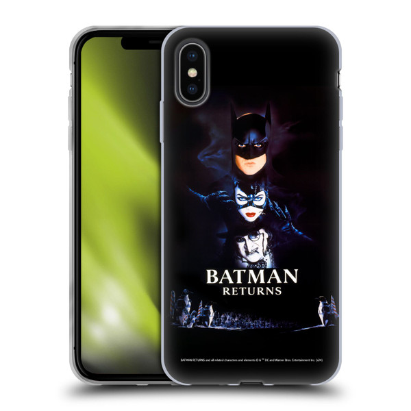 Batman Returns Key Art Poster Soft Gel Case for Apple iPhone XS Max