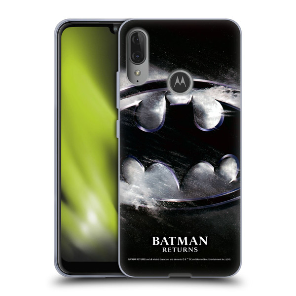 Batman Returns Key Art Oversized Logo Soft Gel Case for Motorola Moto E6 Plus