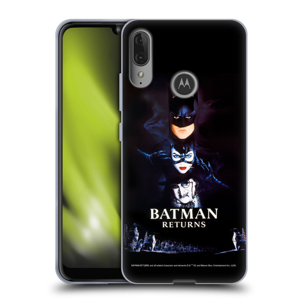 Batman Returns Key Art Poster Soft Gel Case for Motorola Moto E6 Plus