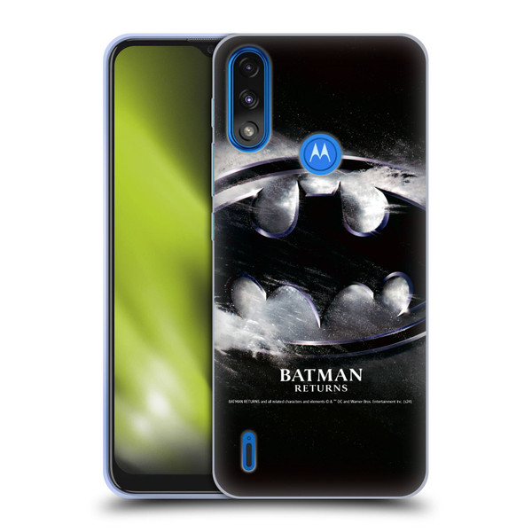 Batman Returns Key Art Oversized Logo Soft Gel Case for Motorola Moto E7 Power / Moto E7i Power