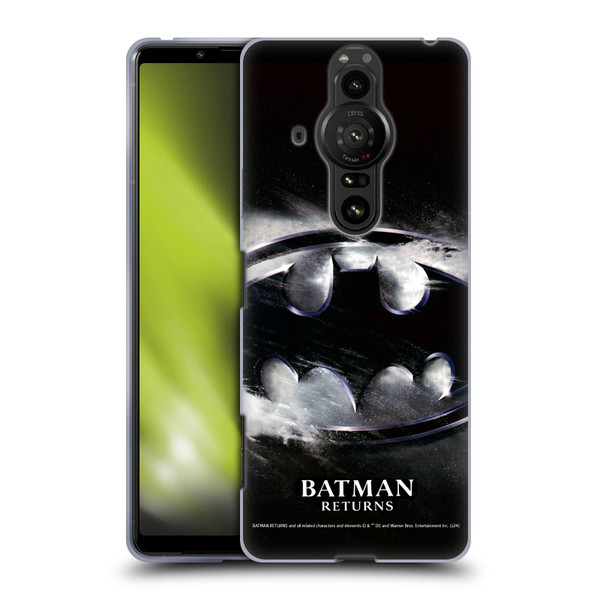 Batman Returns Key Art Oversized Logo Soft Gel Case for Sony Xperia Pro-I