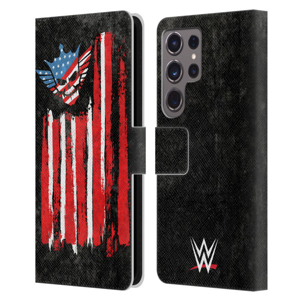 WWE Cody Rhodes American Nightmare Flag Leather Book Wallet Case Cover For Samsung Galaxy S24 Ultra 5G