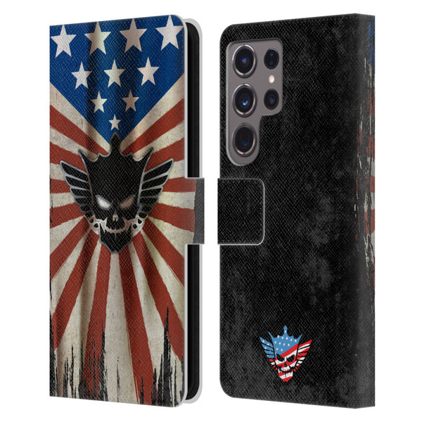WWE Cody Rhodes Distressed Flag Leather Book Wallet Case Cover For Samsung Galaxy S24 Ultra 5G
