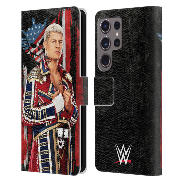 WWE Cody Rhodes Superstar Flag Leather Book Wallet Case Cover For Samsung Galaxy S24 Ultra 5G