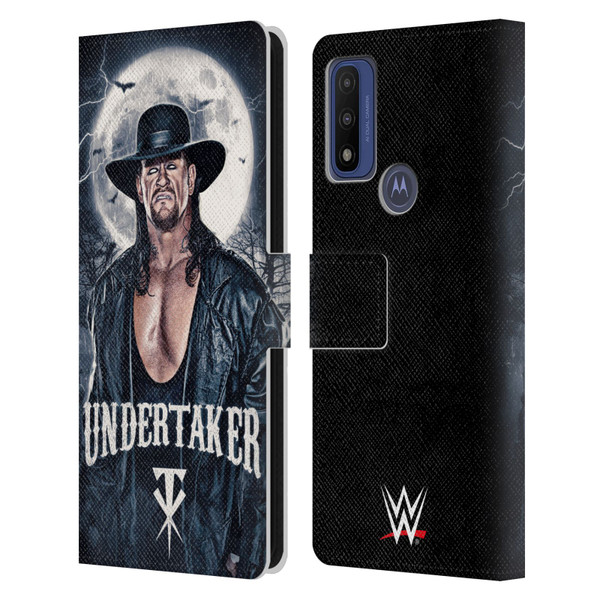 WWE The Undertaker Portrait Leather Book Wallet Case Cover For Motorola G Pure